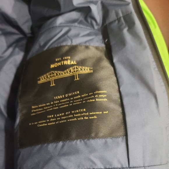 KANUK Neon Green Misto Puffer Winter Jacket - Picture 13 of 15